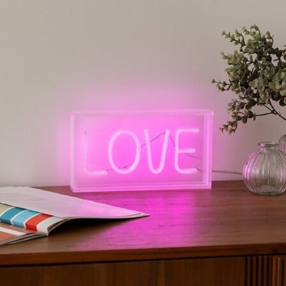 Néon LED à poser Love 23 x 4 x 12,5 cm r