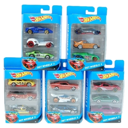 0076-Set de 3 autos HotWheels