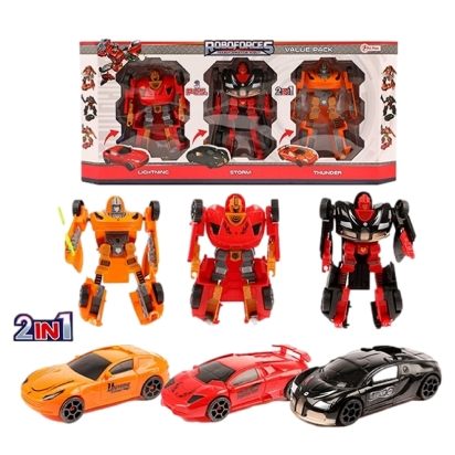 Set de 3 Roboforces transformable