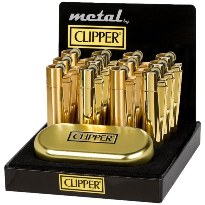Briquet Clipper metal gold