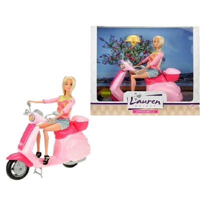 Poupée Adolescente En Scooter