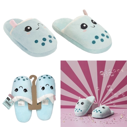 chaussons kawaii bleu