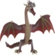 Dragon volant brun rouge