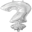 Ballon Foil Mini ? argent N16 paquet 34