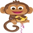 Ballon Foil Supershape "Happy Monkey", P