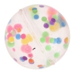 Balle rebondissante remplie de confettis