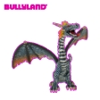Dragon assis bleu/argent