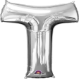Ballon Foil Minishape Lettre "T" Argent