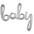 Ballon Phrase`Baby` Argenté