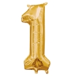 Ballon Foil MiniShape Chiffre "1" or A05