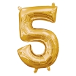 Ballon Foil Minishape Chiffre  5  Or A05