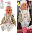 Poupée bébé hiver et biberon