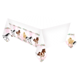 Nappe Beautiful Horses En Plastique 120c