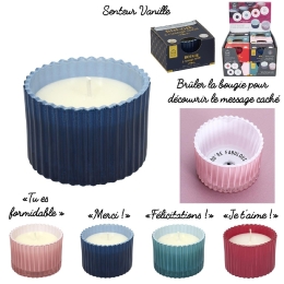 Bougie parfumée message secret