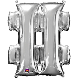 Ballon Foil Minishape Symbole "#" Argent